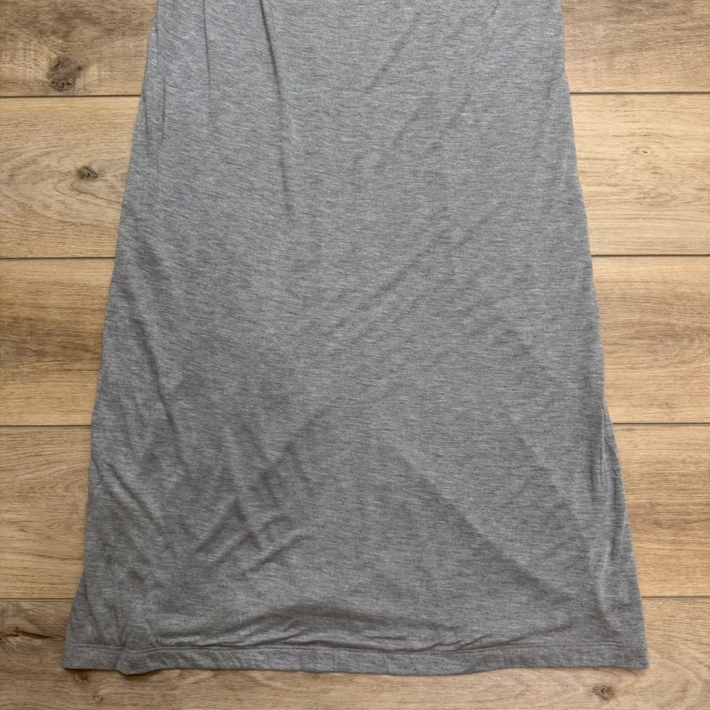 Helmut Lang Grey Cowl Neck Racerback Micro Modal Maxi Dress Womens Large USA - Picture 4 of 10